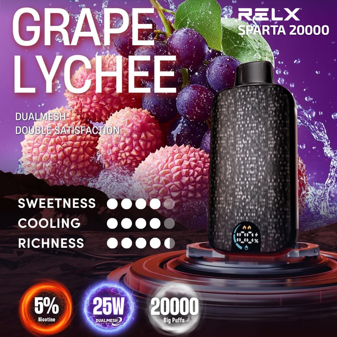 Relx Sparta 20000 Grape Lychee 1 Relx Sparta 20000 grape lychee