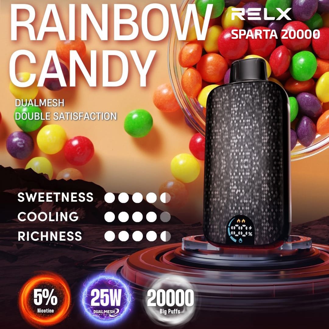 Relx Sparta 20000 Rainbow Candy 1 Relx Sparta 20000 rainbow candy