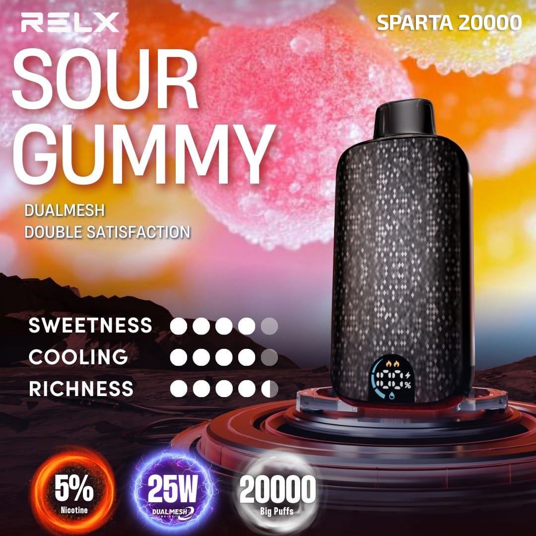 Relx Sparta 20000 Sour Gummy 1 Relx Sparta 20000 sour gummy