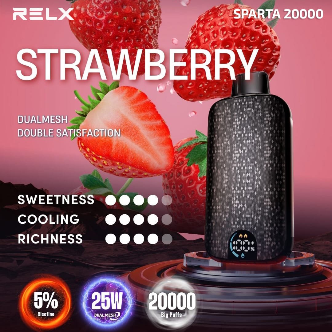 Relx Sparta 20000 Strawberry 1 Relx Sparta 20000 strawberry