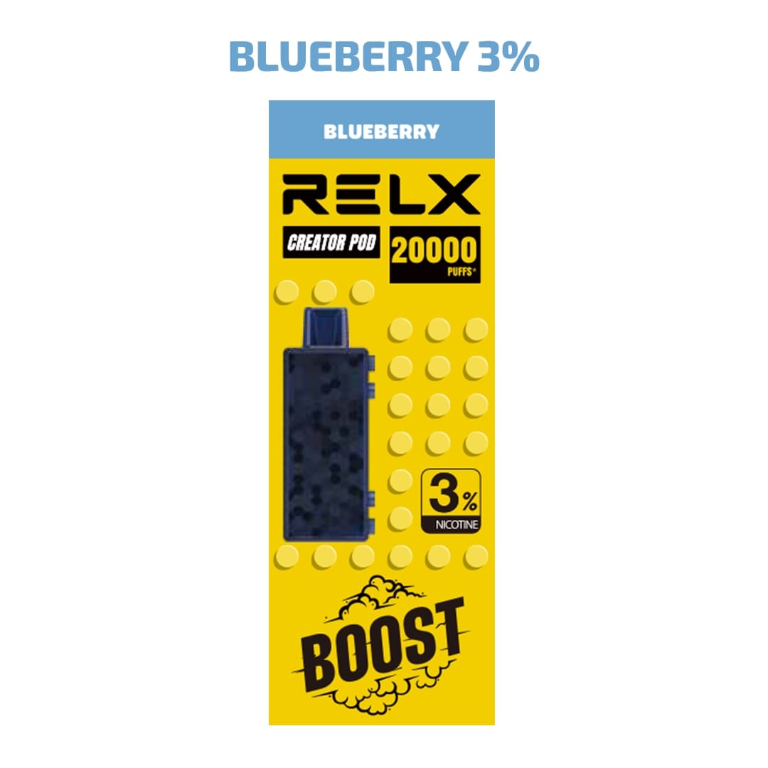 RELX Creator Boost Pod 1 Pod Blueberry 3% 1 Creator Boost Pod Blueberry 3%