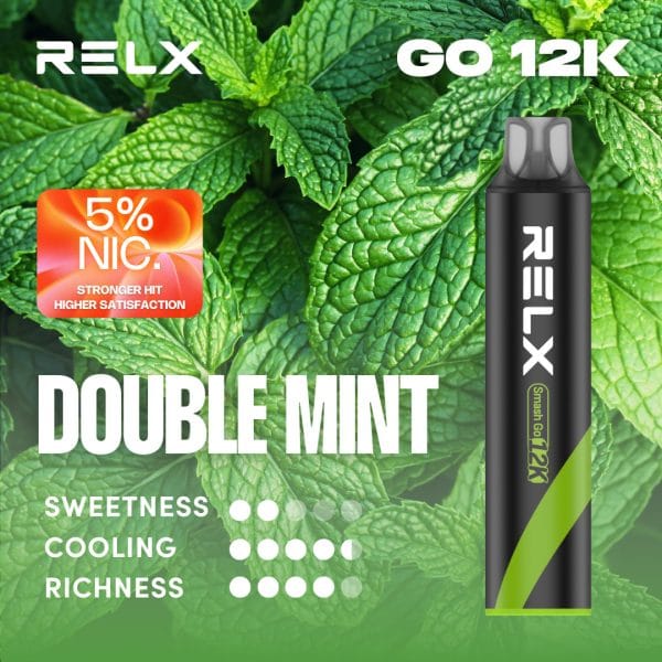 Relx Smash Go 12k 12000 Puffs Double Mint 5%