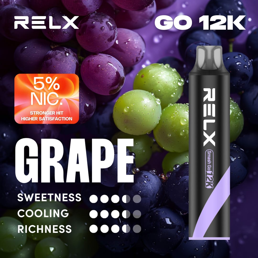 Relx Smash Go 12k 12000 Puffs Grape 5% 1 Relx Smash Go 12k 12000 Puffs Grape 5%