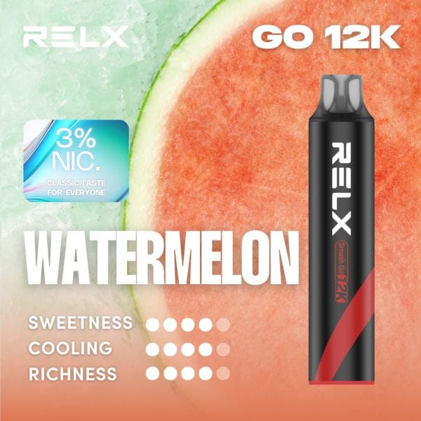 Relx Smash Go 12k 12000 Puffs Watermelon 3%